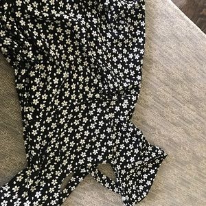 Black and white floral printed dress